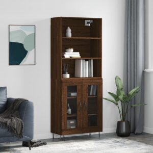 vidaXL Highboard brun eik 69