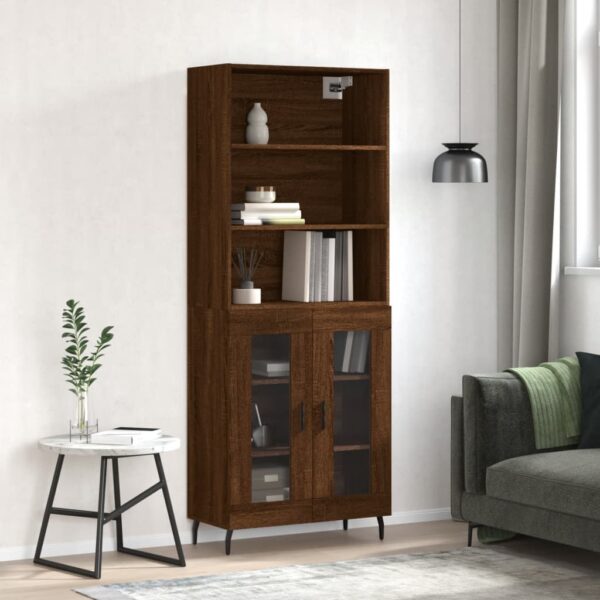 vidaXL Highboard brun eik 69