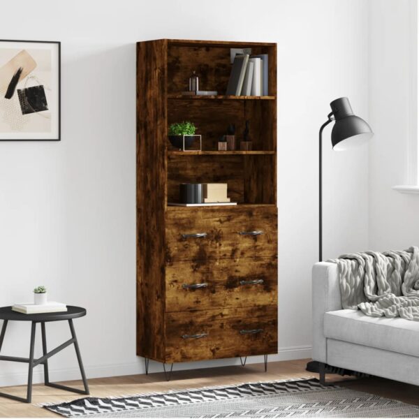 vidaXL Highboard røkt eik 69