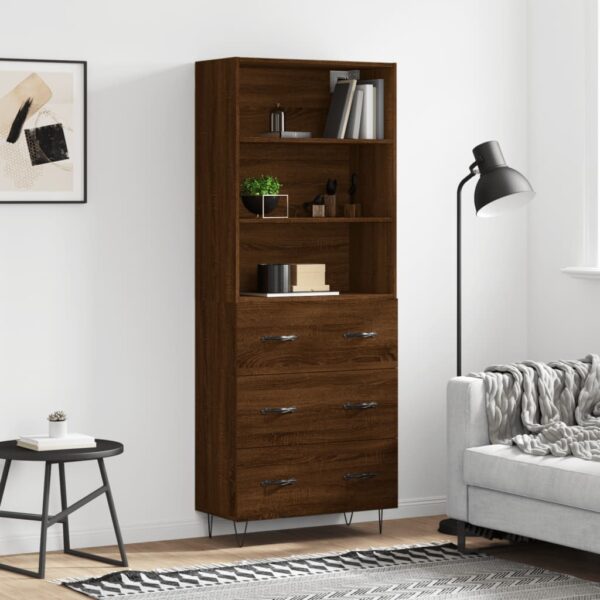 vidaXL Highboard brun eik 69