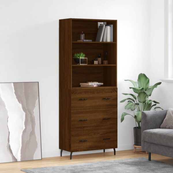 vidaXL Highboard brun eik 69