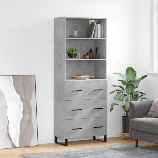 vidaXL Highboard betonggrå 69