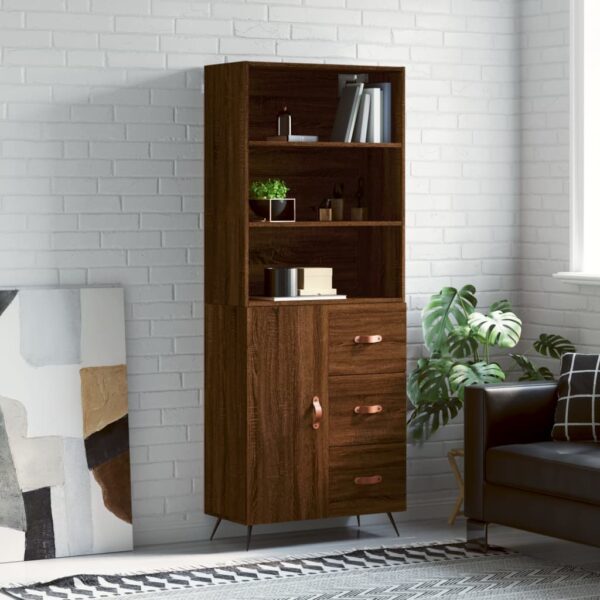 vidaXL Highboard brun eik 69