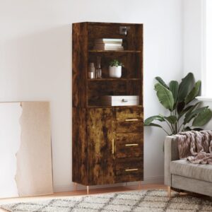 vidaXL Highboard røkt eik 69