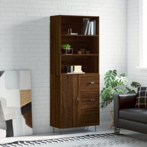 vidaXL Highboard brun eik 69