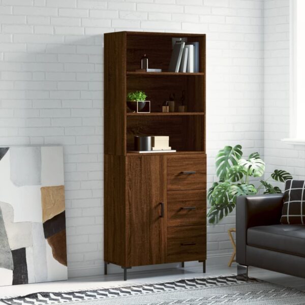 vidaXL Highboard brun eik 69