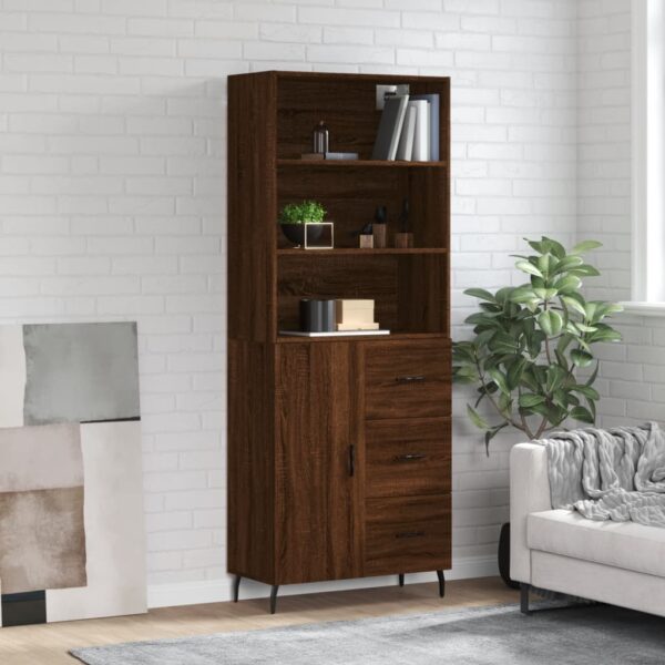 vidaXL Highboard brun eik 69