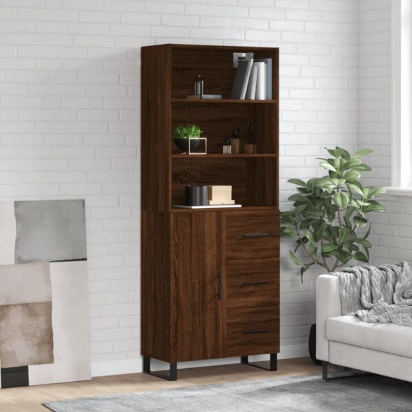 vidaXL Highboard brun eik 69