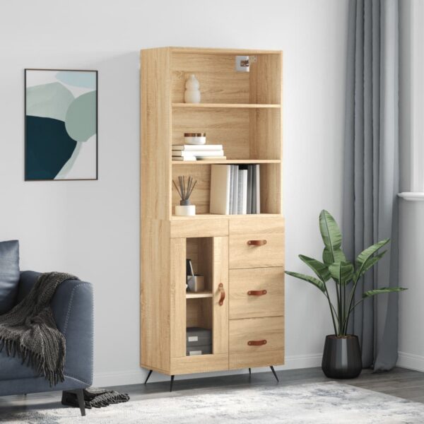 vidaXL Highboard sonoma eik 69