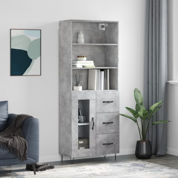 vidaXL Highboard betonggrå 69