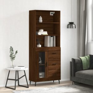 vidaXL Highboard brun eik 69