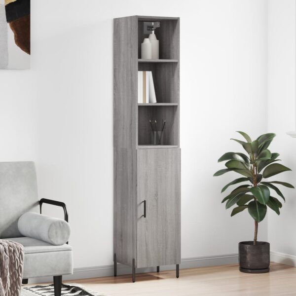 vidaXL Highboard grå sonoma 34