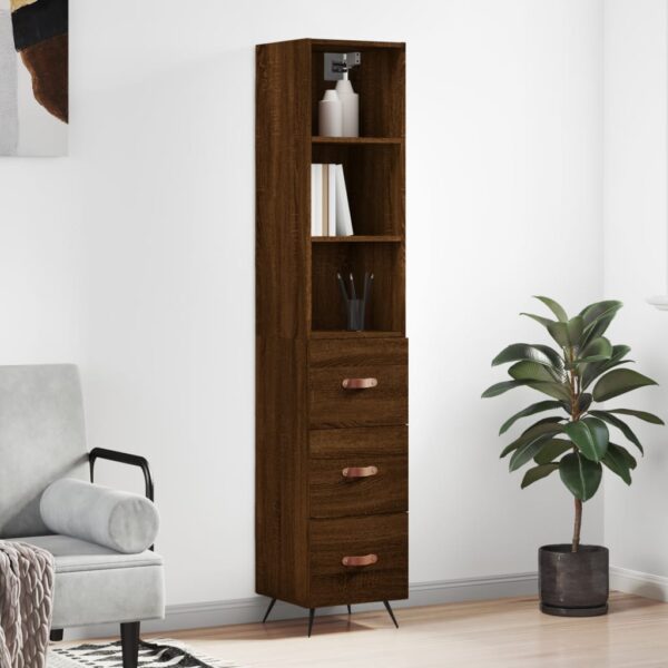 vidaXL Highboard brun eik 34