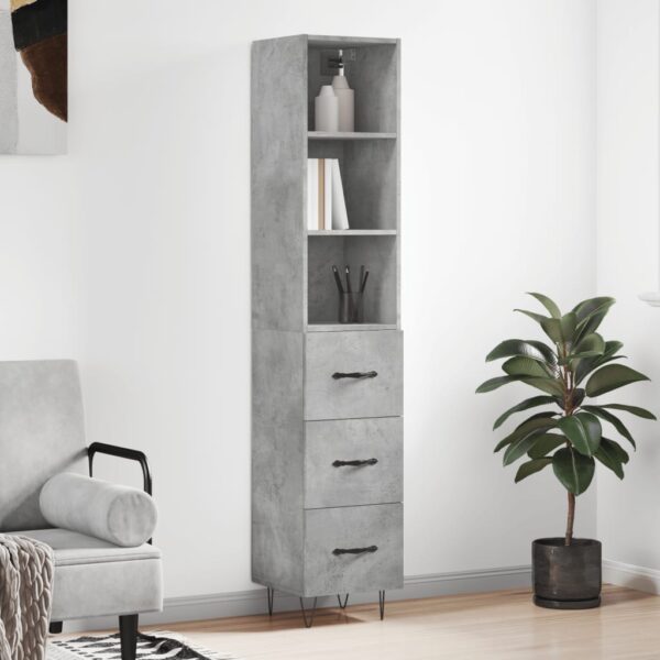 vidaXL Highboard betonggrå 34