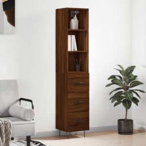 vidaXL Highboard brun eik 34