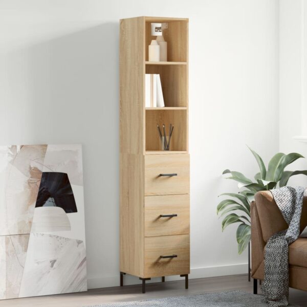 vidaXL Highboard sonoma eik 34