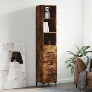 vidaXL Highboard røkt eik 34