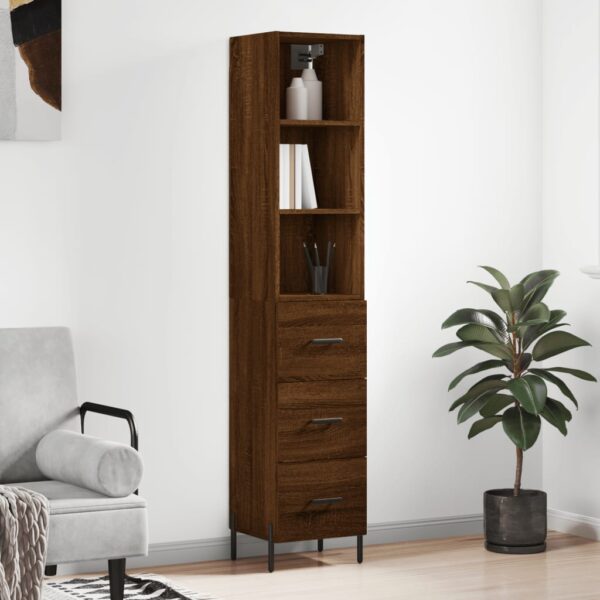 vidaXL Highboard brun eik 34