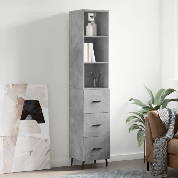 vidaXL Highboard betonggrå 34