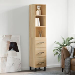 vidaXL Highboard sonoma eik 34