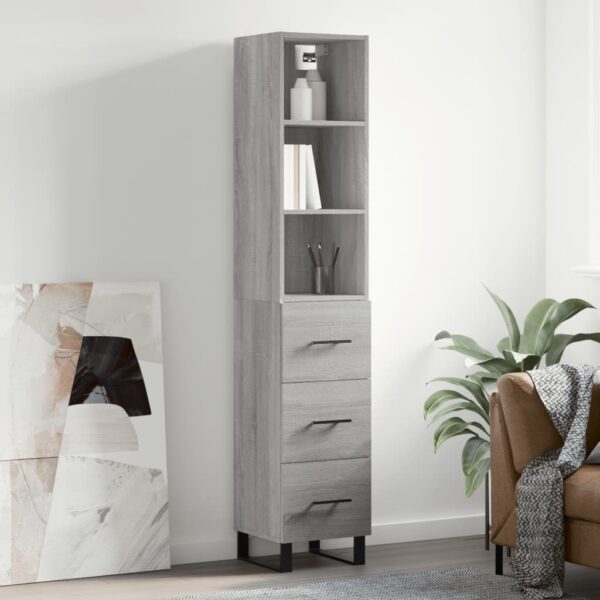 vidaXL Highboard grå sonoma 34