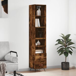 vidaXL Highboard røkt eik 34