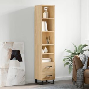 vidaXL Highboard sonoma eik 34