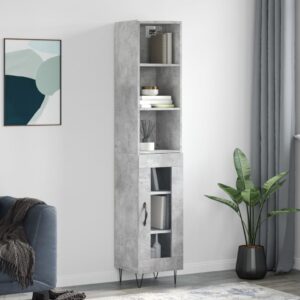 vidaXL Highboard betonggrå 34