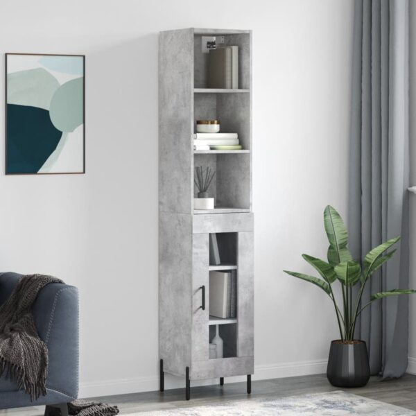 vidaXL Highboard betonggrå 34