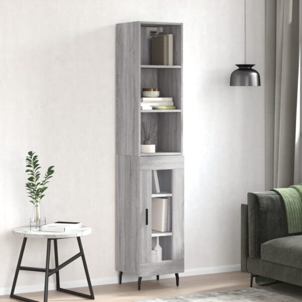 vidaXL Highboard grå sonoma 34