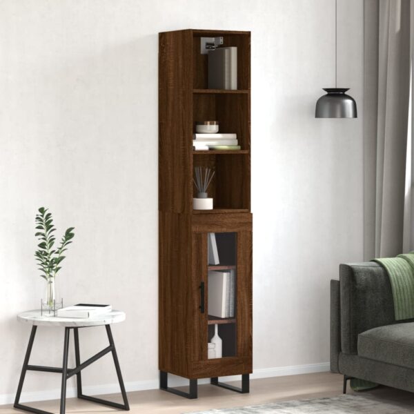 vidaXL Highboard brun eik 34