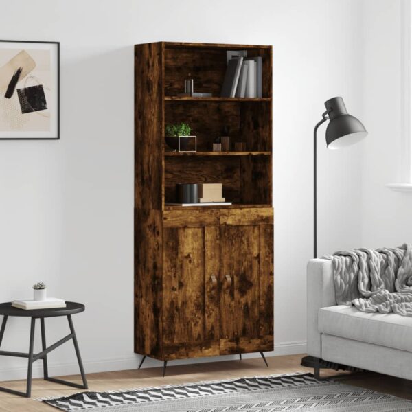 vidaXL Highboard røkt eik 69