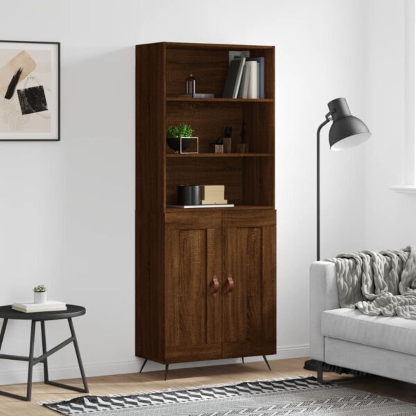 vidaXL Highboard brun eik 69