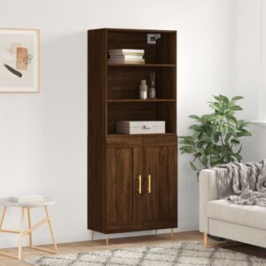 vidaXL Highboard brun eik 69