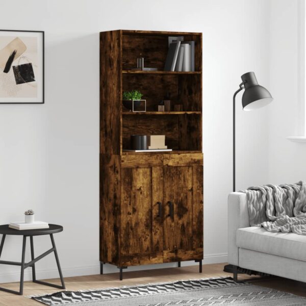 vidaXL Highboard røkt eik 69