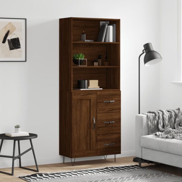 vidaXL Highboard brun eik 69