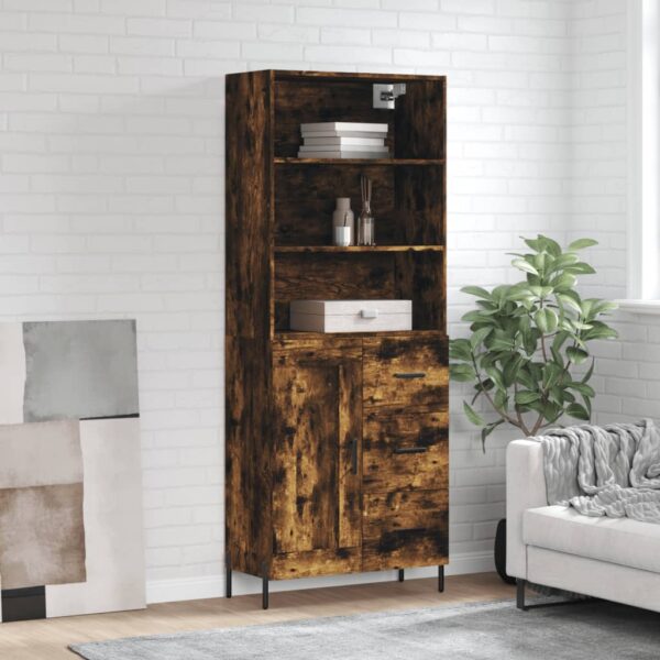 vidaXL Highboard røkt eik 69