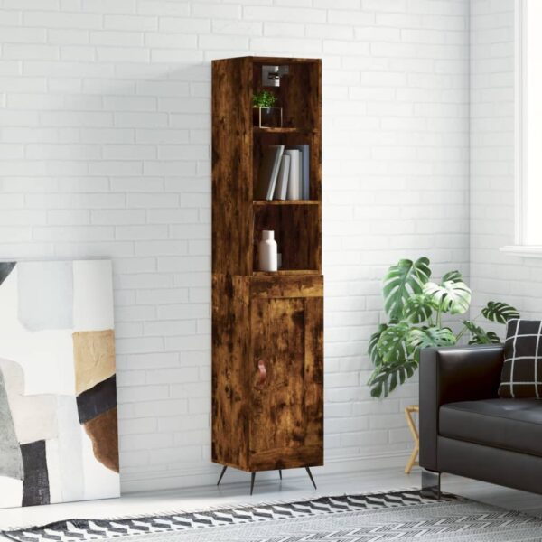 vidaXL Highboard røkt eik 34