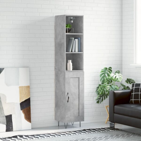 vidaXL Highboard betonggrå 34