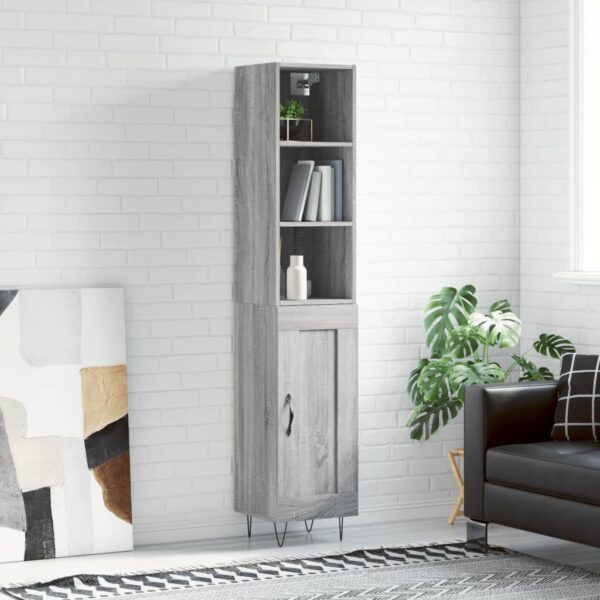 vidaXL Highboard grå sonoma 34