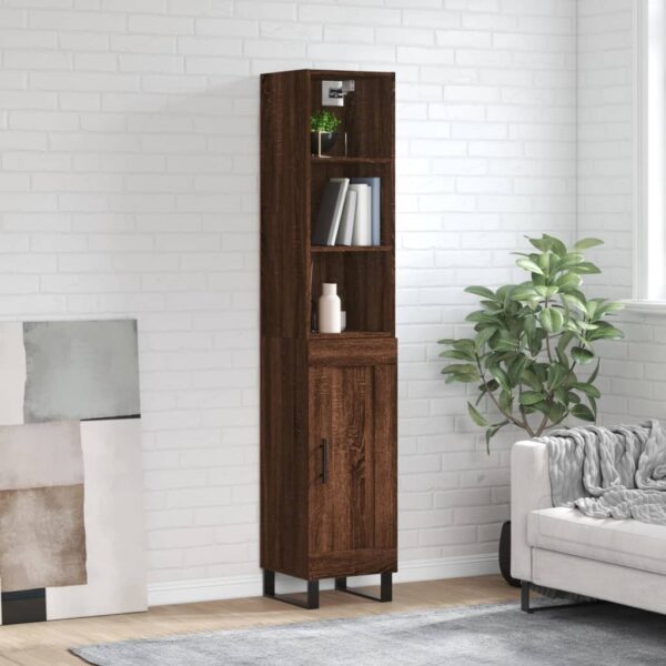 vidaXL Highboard brun eik 34