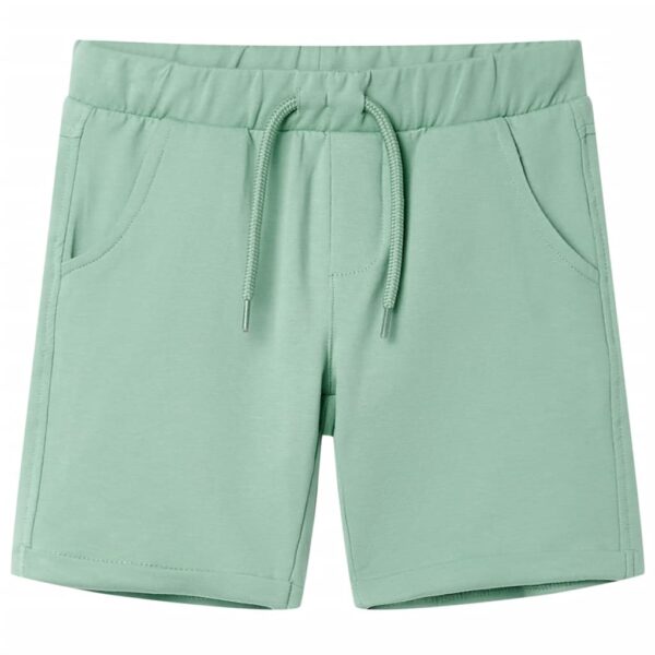 Barneshorts med snor lysekaki 104