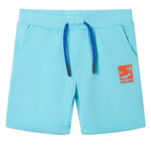 Barneshorts med snor aqua 140