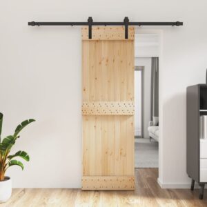 vidaXL Skyvedør med monteringstilbehør 70x210 cm heltre furu