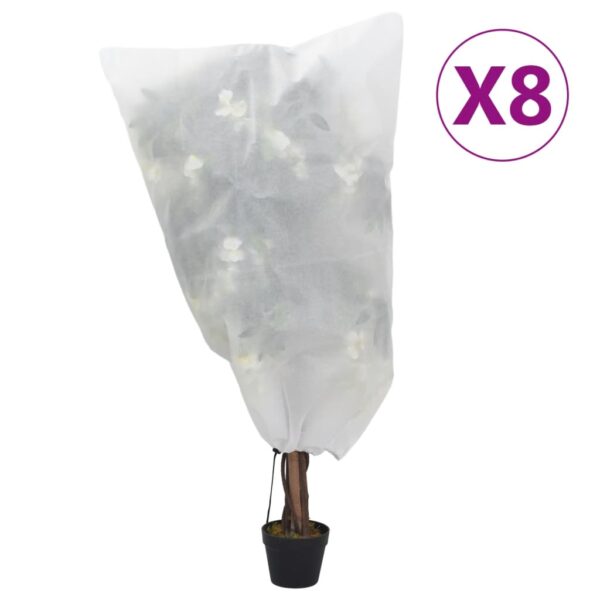 vidaXL Plantefleecetrekk med snor 8 stk 70 g/m² 0