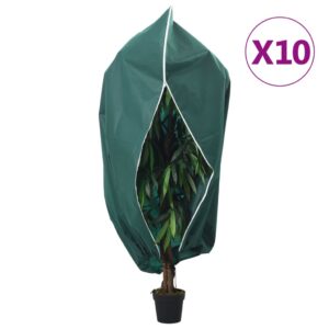 vidaXL Plantefleecetrekk med glidelås 10 stk 70 g/m² 1x1