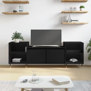 vidaXL TV-benk svart 160x35x55 cm konstruert tre