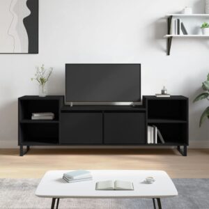 vidaXL TV-benk svart 160x35x55 cm konstruert tre