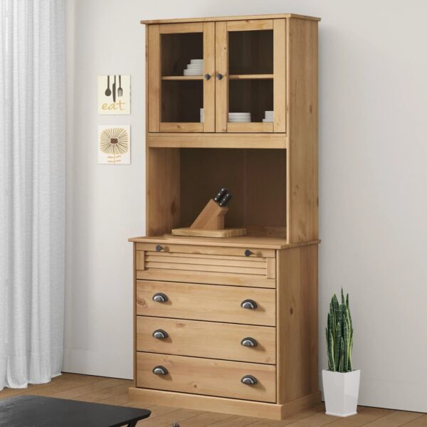 vidaXL Highboard VIGO 80x40x176 cm heltre furu