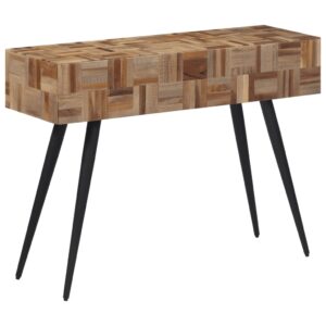 vidaXL Konsollbord 110x34x80 cm gjenvunnet heltre teak